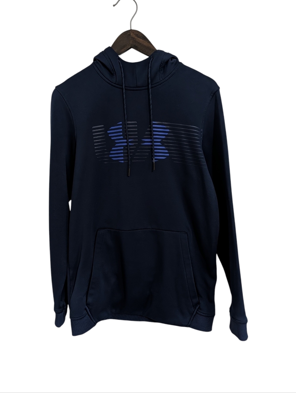 Under Armour Navy Hoodie Drawstring Sweatshirt Men's S